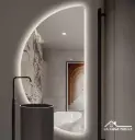 Half-moon LED Mirror