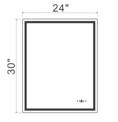Led mirror, antifog and black frame (FAT)