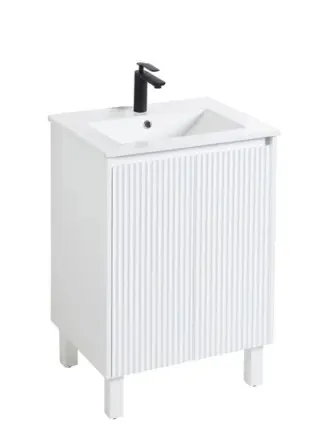 VANITY PVC FRONT WAVE AND LEGS 24"