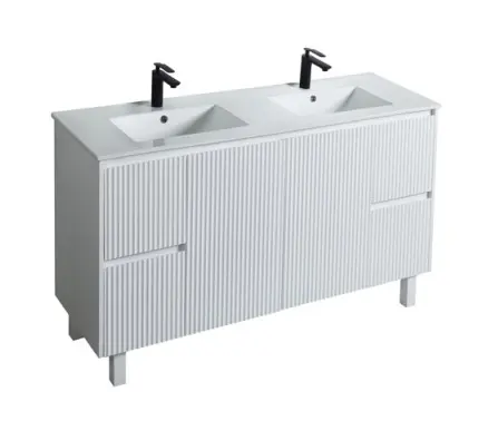 TOCADOR PVC CON FRENTE ONDULADO Y PATICAS DE 60"