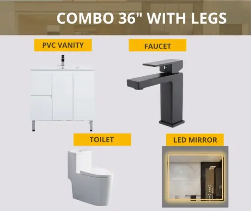 Combo 36 pulgadas con patas